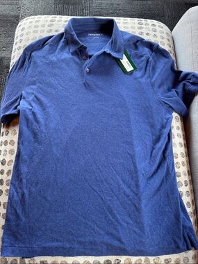 Men's Blue Polo Shirt by anufactur